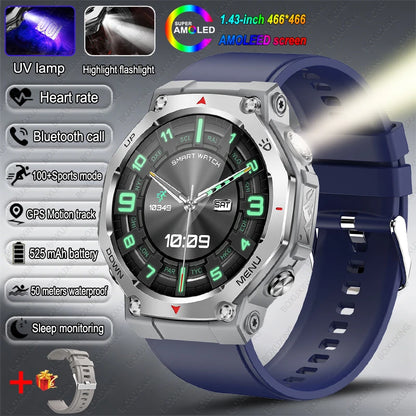 Nouvelle Montre Connectée T-Rex 3 Ultra Sports de Plein Air 2026 pour Hommes, Suivi GPS, Étanche 5 ATM, Fréquence Cardiaque, Appel Bluetooth HD