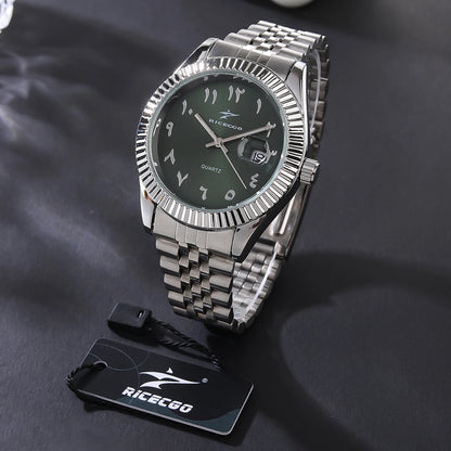 Sports Stainless Steel Quartz Watch Men's Fashion Luxury Business Wristwatch Chronograph Reloj for Men Women Birthday Gift