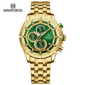 NAVIFORCE NF8046  Watch Business Luminous Waterproof Stainless Steel Strap Chronograph Quartz Wristwatch