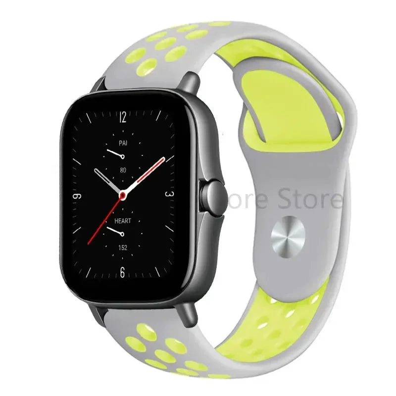 Silicone Strap For Amazfit GTS 4-3-2e Mini/GTR 4-3-Pro-2 47mm/GTR 2e/stratos 3 20mm/22mm Watch band sport Bracelet bip-U-S-lite