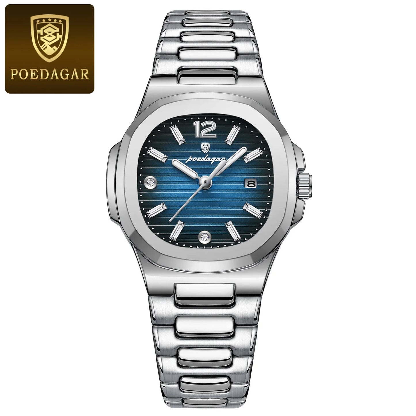 Montre-bracelet carrée pour femme POEDAGAR, lumineuse, étanche, avec affichage de la date, montre de luxe à quartz de haute qualité pour femmes, Reloj