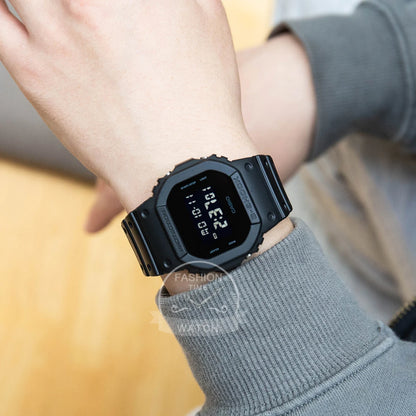 Casio G-Shock DW-5600UBB-1 digital watch with rugged square case