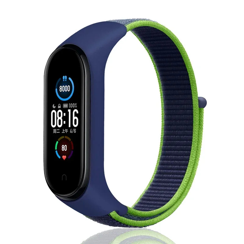 Nylon loop Mi band 4 5 6 Strap Replacement Soft Adjustable Wrist Watchband Pulsera correa For Xiaomi Mi band 3 4 5 6 7 Bracelet