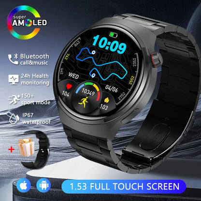 Nouvelle Montre Connectée Homme 2026 Watch 5 Pro Mise à Jour GPS NFC 360*360 AMOLED HD Appel Bluetooth Étanche Pour Android iOS