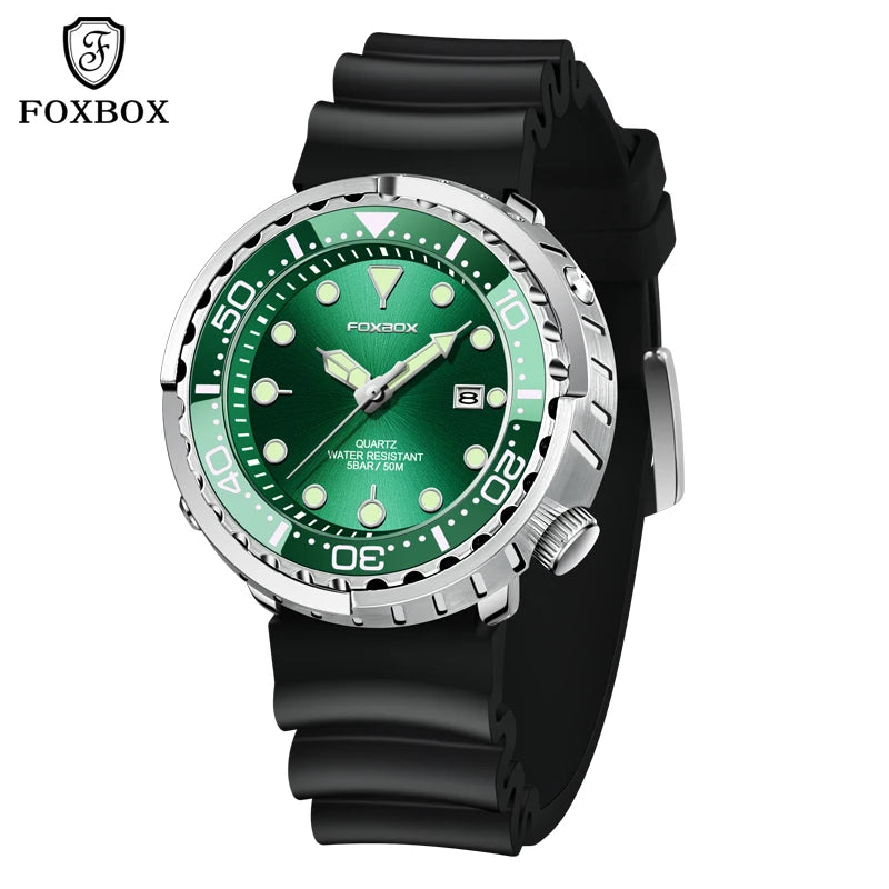 2026 LIGE Fashion Mens Watches Foxbox Top Brand Luxury 5ATM Sports Waterproof Watch for Men Quartz Date Clock Luminous Watch+Box