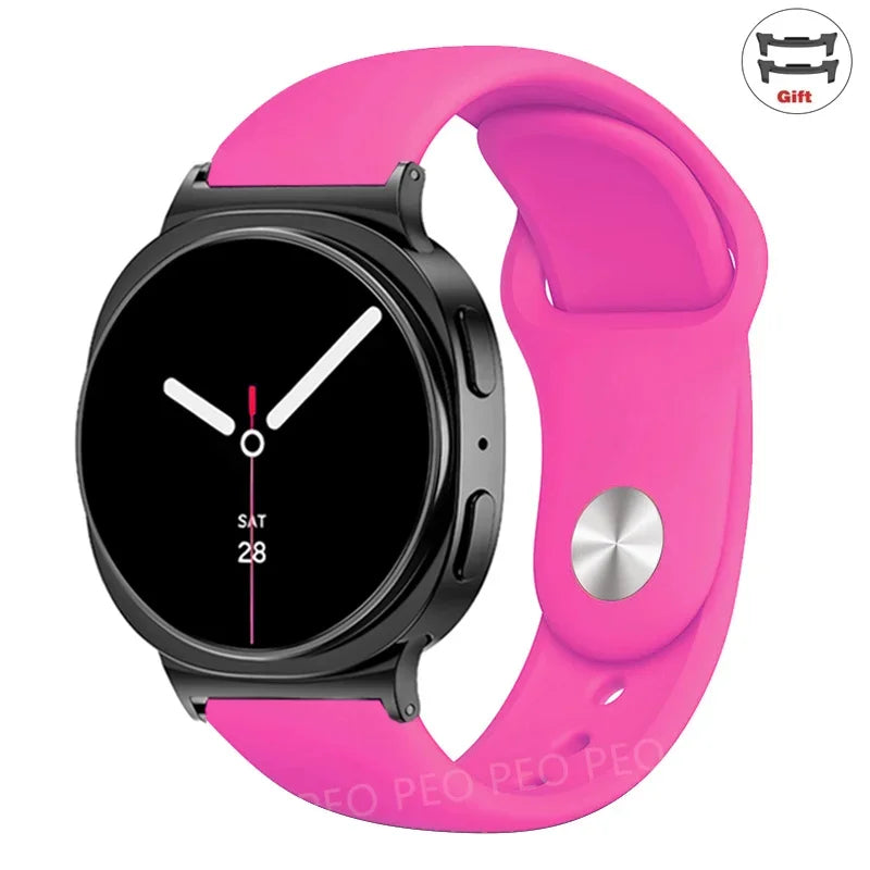 Sports Silicone Strap for Samsung Galaxy Watch 8 40mm 44mm Band No Gaps Correa Bracelet for Galaxy 8 Classic 46mm Accessories