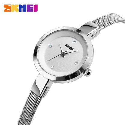 SKMEI 1390 Luxury Girl Bracelet Womens Wristwatch Elegant Sport Waterproof Quartz Watch For Women Dress lady Clock Montre Femme