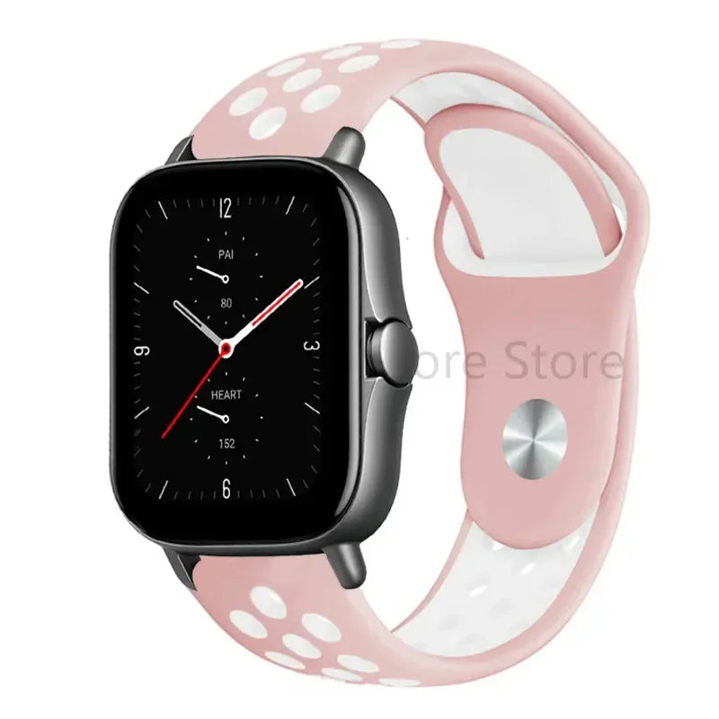 Silicone Strap For Amazfit GTS 4-3-2e Mini/GTR 4-3-Pro-2 47mm/GTR 2e/stratos 3 20mm/22mm Watch band sport Bracelet bip-U-S-lite