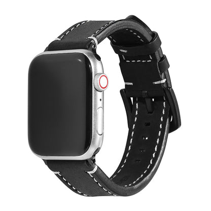 Bracelet de remplacement en cuir véritable pour Apple Watch