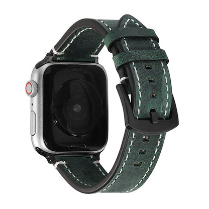Bracelet de remplacement en cuir véritable pour Apple Watch