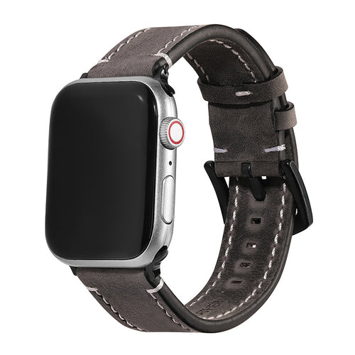 Bracelet de remplacement en cuir véritable pour Apple Watch