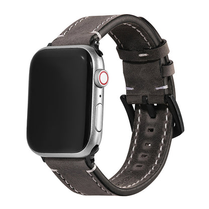 Bracelet de remplacement en cuir véritable pour Apple Watch