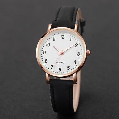 Montres Femme Tendance Décontractées Cadran Arabe Dames Bracelet Cuir Montre à Quartz Reloj Mujer Cadeau Fille