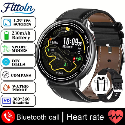 Nouvelle smartwatch GPS chaude AMOLED 1,43, Boussole, étanche IP68, appel Bluetooth, montre multisports, cadeau pour hommes et femmes pour Android