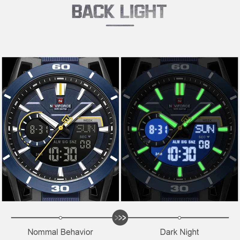 NAVIFORCE 2026 NF7135 Analog LCD Chronograph Watch