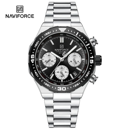 NAVIFORCE Montres Homme Quartz Tendance Affaires Classique Étanche Bracelet Acier Inoxydable Montre-bracelet Nouvelle horloge Homme en 2024