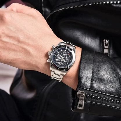 PAGANI DESIGN Montre Automatique Mécanique Homme Acier Inoxydable Étanche Sport 10 Bar Montre Décontractée de Luxe pour Hommes Reloj Hombre