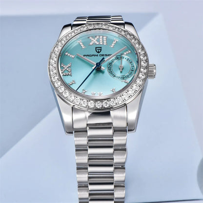 PAGANI DESIGN 2025 Nouvelle Montre-bracelet pour femme 32MM Montre à Quartz de Luxe Élégante pour Femme Montres Étanche Tendance Horloge Saphir
