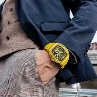 ChronoState BONEST GATTI Tourbillon – Montre Mécanique Automatique | Montre Squelette en Cristal Lumineuse