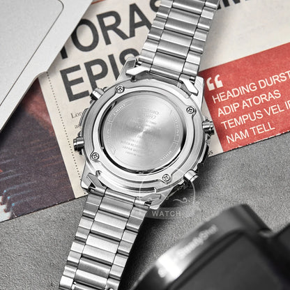 Montres Casio pour hommes, marque de luxe supérieure, ensemble pointeur LED double affichage étanche militaire, montre relogio masculino série AMW-880