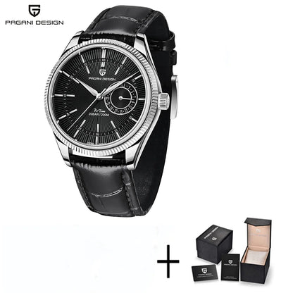 PAGANI DESIGN Montre-bracelet à quartz pour hommes, Montre de plongée de luxe en verre saphir, Étanche 200 m, Date, Montre d'affaires pour hommes