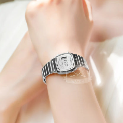 Montre Casio argent montres femmes ensemble marque luxe Étanche numérique Sport montre femme relogio LA670WA-7D/1D