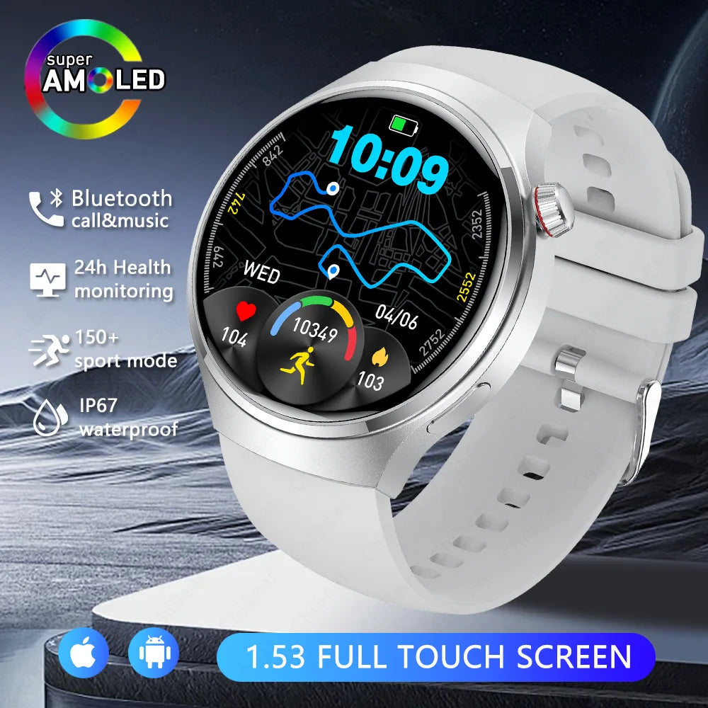 Nouvelle Montre Connectée Homme 2026 Watch 5 Pro Mise à Jour GPS NFC 360*360 AMOLED HD Appel Bluetooth Étanche Pour Android iOS