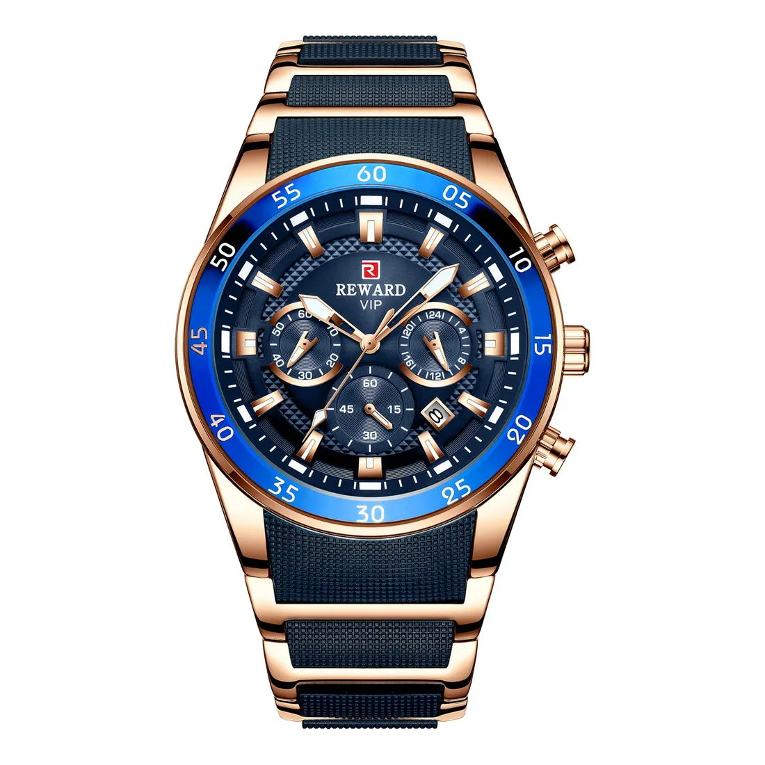 REWARD Big Dial Chronograph Automatic Date Watch