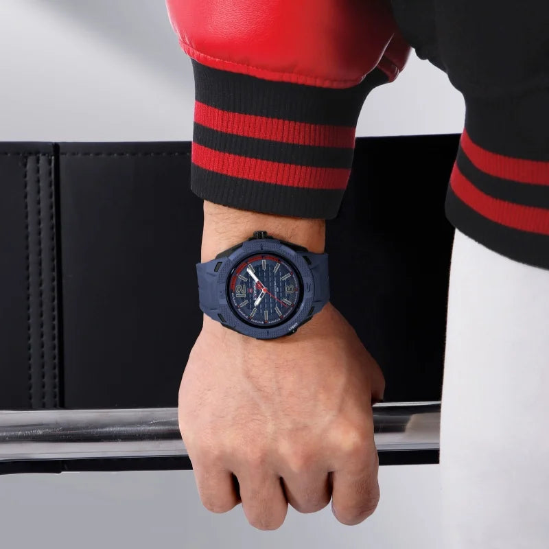 NAVIFORCE 7126 Montre à Quartz Tendance pour Homme, Décontractée, Simple, Étanche, Bracelet en Silicone, Montre de Sport Lumineuse pour Homme, reloj hombre