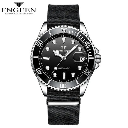 FNGEEN 9001 Luxury Brand Men Watch Steel Tourbillon Skeleton Mechanical Watches Luminous Automatic Date Diamond Wristwatch
