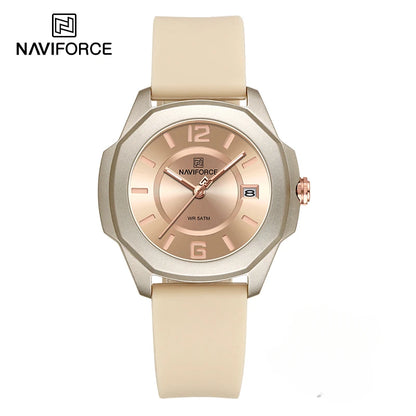 NAVIFORCE -7107 Montre Bracelet en Silicone à Quartz