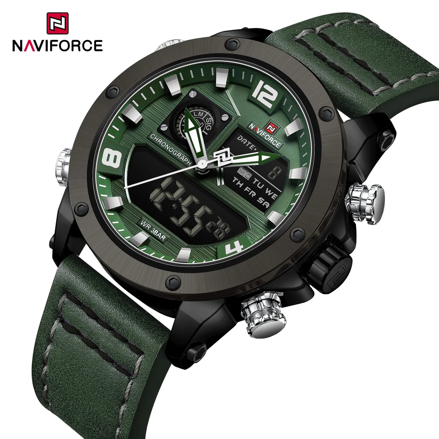 NAVIFORCE NF9236 Dual Display Military Chronograph Watch