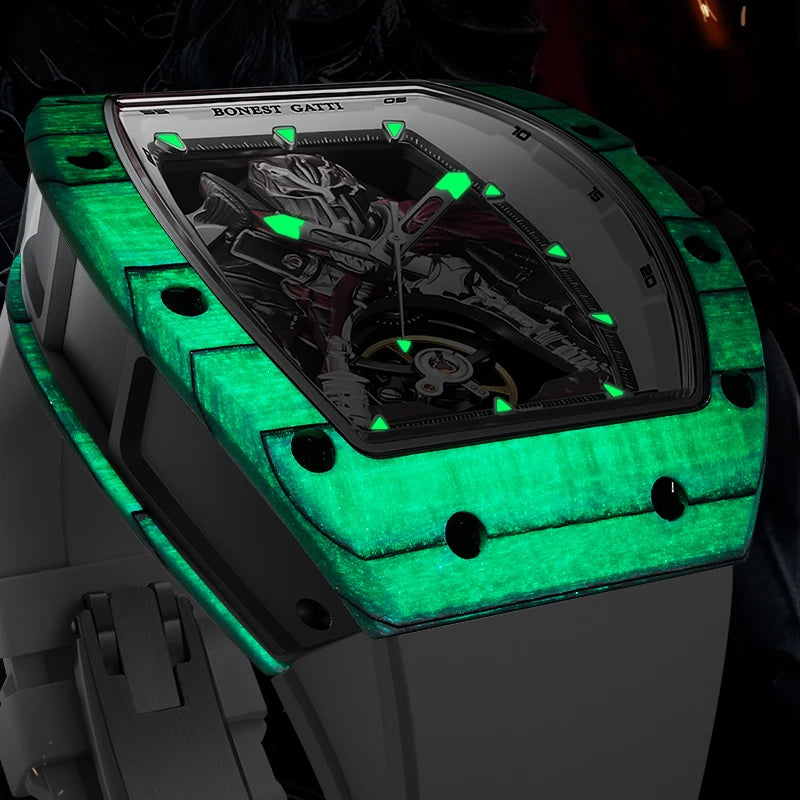 ChronoState Iron Legion Carbon Fiber Mechanical Luxury Watch for Men