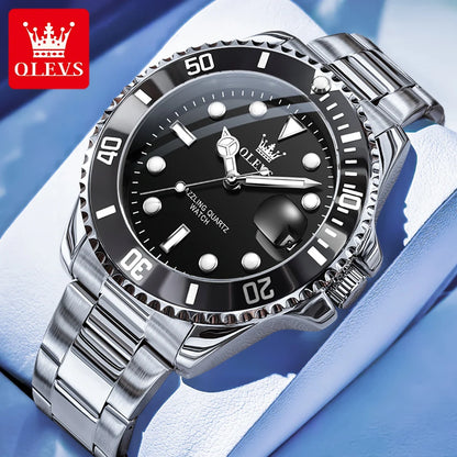 OLEVS 5885 Stainless Steel Strap Automatic Date Watch