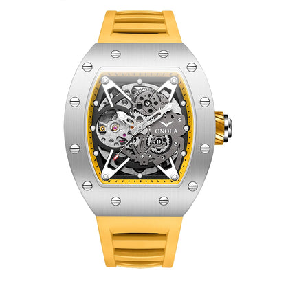 Luxury Watches Men ONOLA Fashion Hollow Full-automatic Mechanical Tape Waterproof Watch for Men Montres Pour Hommes Clock