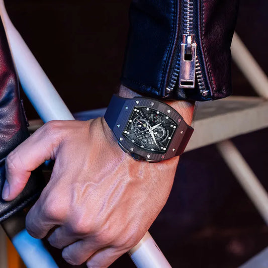 ChronoState BONEST GATTI BG9007 – Automatic Tonneau Watch | Sapphire Carbon Fiber Mechanical Timepiece