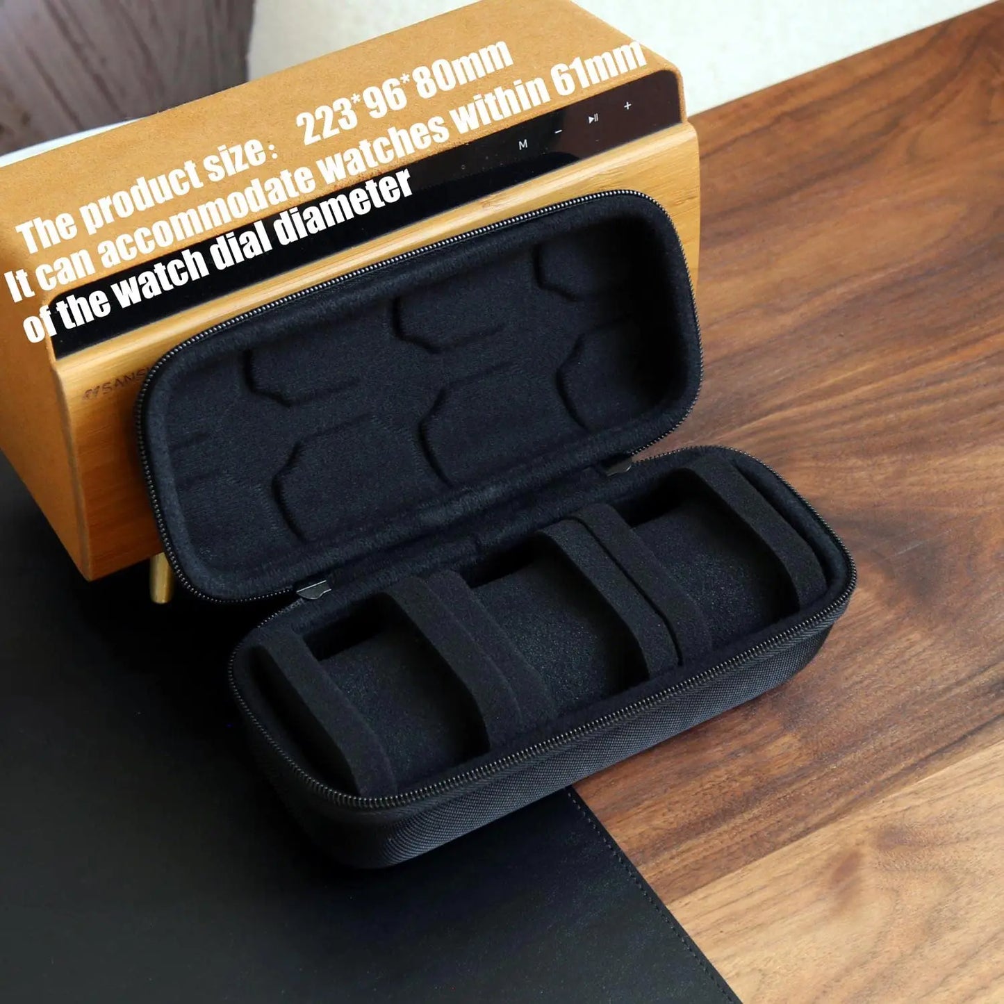 Organisateur de boîte de montres pour hommes ou femmes, étui de voyage portable pour montres, présentoir de montres pour montres-bracelets et montres connectées