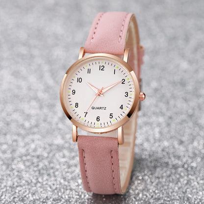 Montres Femme Tendance Décontractées Cadran Arabe Dames Bracelet Cuir Montre à Quartz Reloj Mujer Cadeau Fille