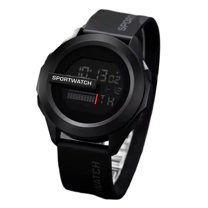 Digital sports watch with LED display, alarm and multifunction features