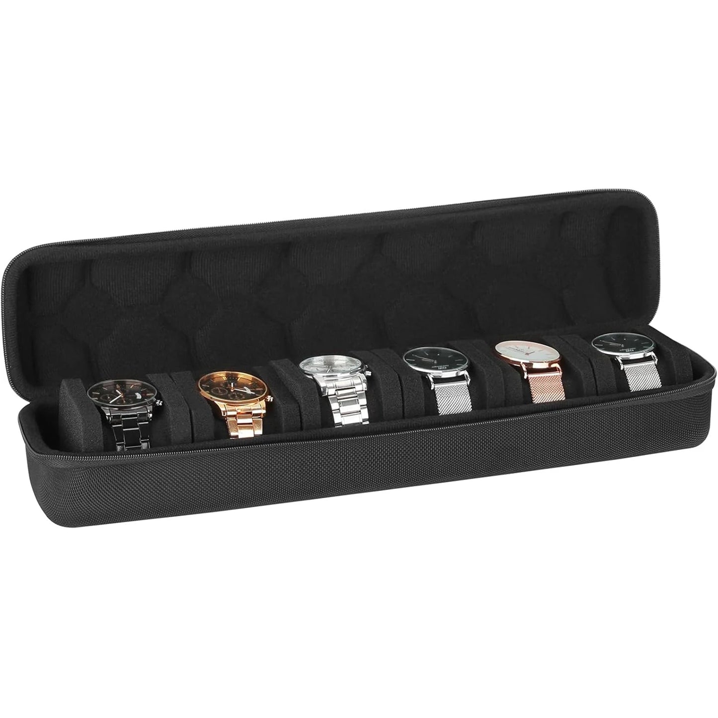 Organisateur de boîte de montres pour hommes ou femmes, étui de voyage portable pour montres, présentoir de montres pour montres-bracelets et montres connectées