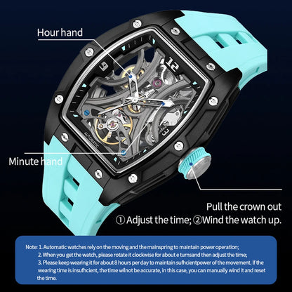 MEGIR 2026 Nouvelle montre automatique mécanique pour homme, marque de luxe, mouvement en acier inoxydable, étanche, Relogio