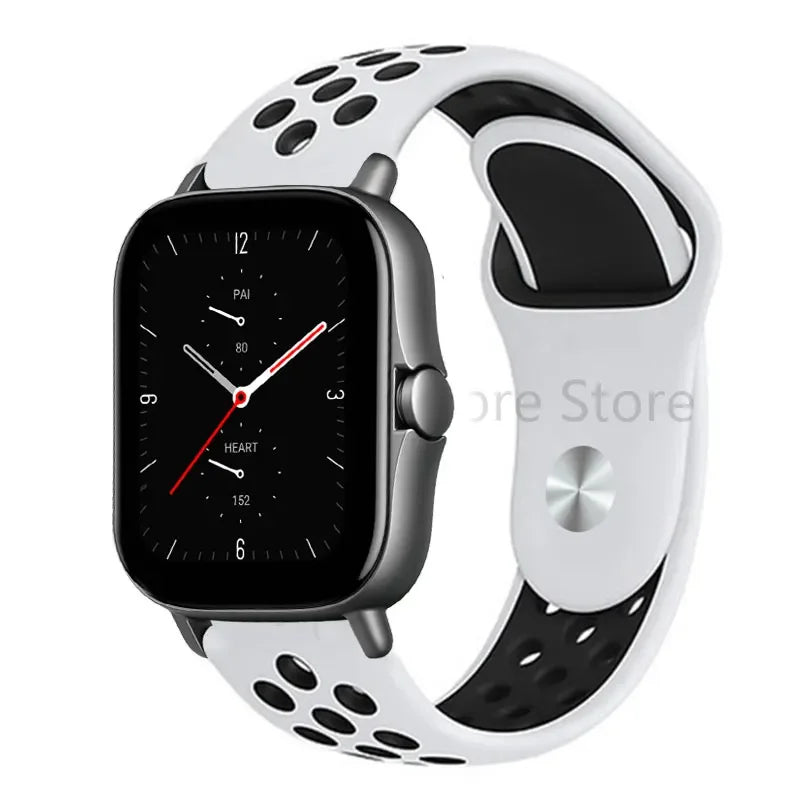 Silicone Strap For Amazfit GTS 4-3-2e Mini/GTR 4-3-Pro-2 47mm/GTR 2e/stratos 3 20mm/22mm Watch band sport Bracelet bip-U-S-lite
