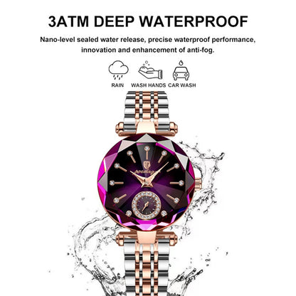 POEDAGAR Luxury Elegant Ladies Wristwatch Waterproof Stainless Steel Quartz Watches For Woman Simple Casual Dress Women's Watch