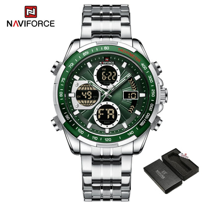 Montres militaires de mode NAVIFORCE pour hommes Luxe Montre chronographe sport originale Montre étanche à quartz Montre-bracelet numérique