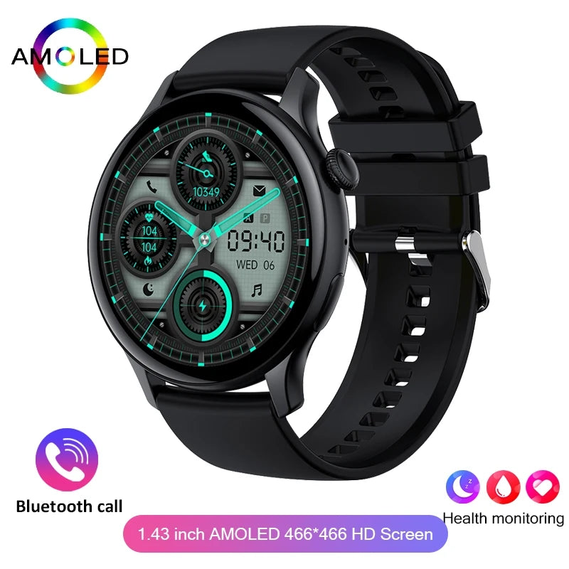Nouvelle montre intelligente AMOLED True 2026 pour femmes, écran toujours allumé, résolution 466*466 HD, suivi de santé, appels vocaux, NFC, Smartwatch pour femmes