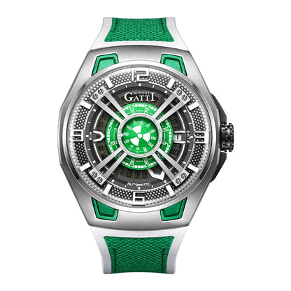 BONEST GATTI 5803 Montre Homme Automatique Montres de Luxe Lumineuses Étanche Cadran Conceptuel Mécanique Montre-Bracelet
