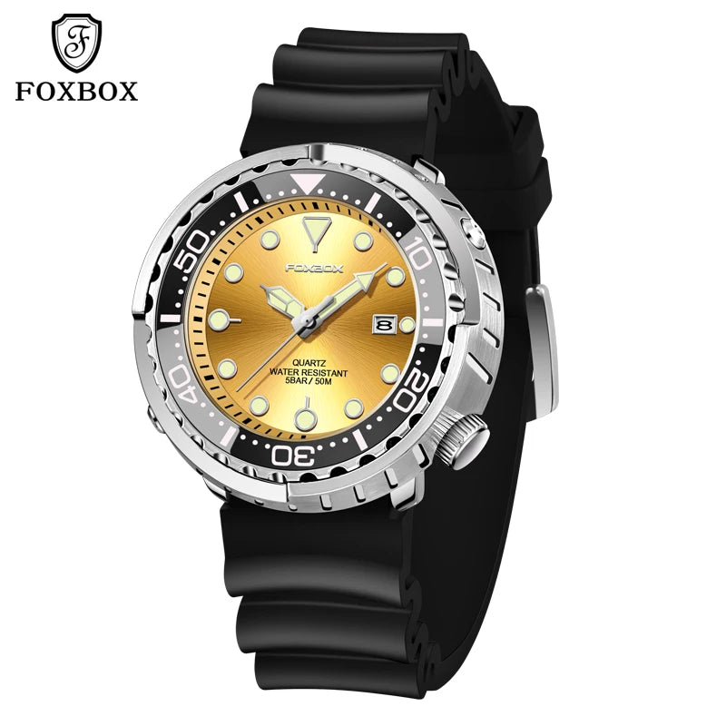2026 LIGE Fashion Mens Watches Foxbox Top Brand Luxury 5ATM Sports Waterproof Watch for Men Quartz Date Clock Luminous Watch+Box