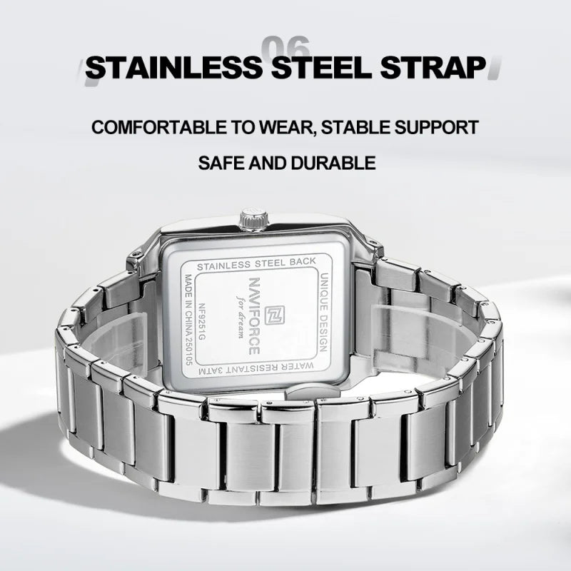 Montre NAVIFORCE NF9251 décontractée, mode, lumineuse, étanche, cadeau d'anniversaire
