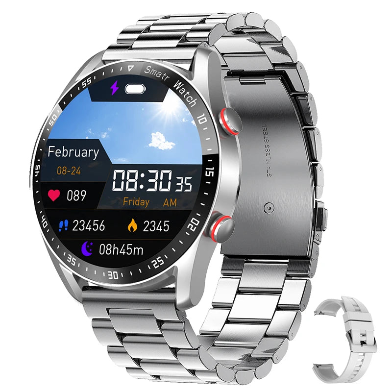2026 Nouveau pour la montre connectée GT Series Homme Femme ECG+PPG Écran HD Appel BT Traqueur GPS Fréquence cardiaque IP68 Étanche SmartWatch