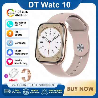 2025 Nouvelle montre connectée originale pour Apple DT Watch 10 Homme AMOLED 4 Go Mémoire Musique 3D Surround Appel BT Étanche Montre intelligente Femme